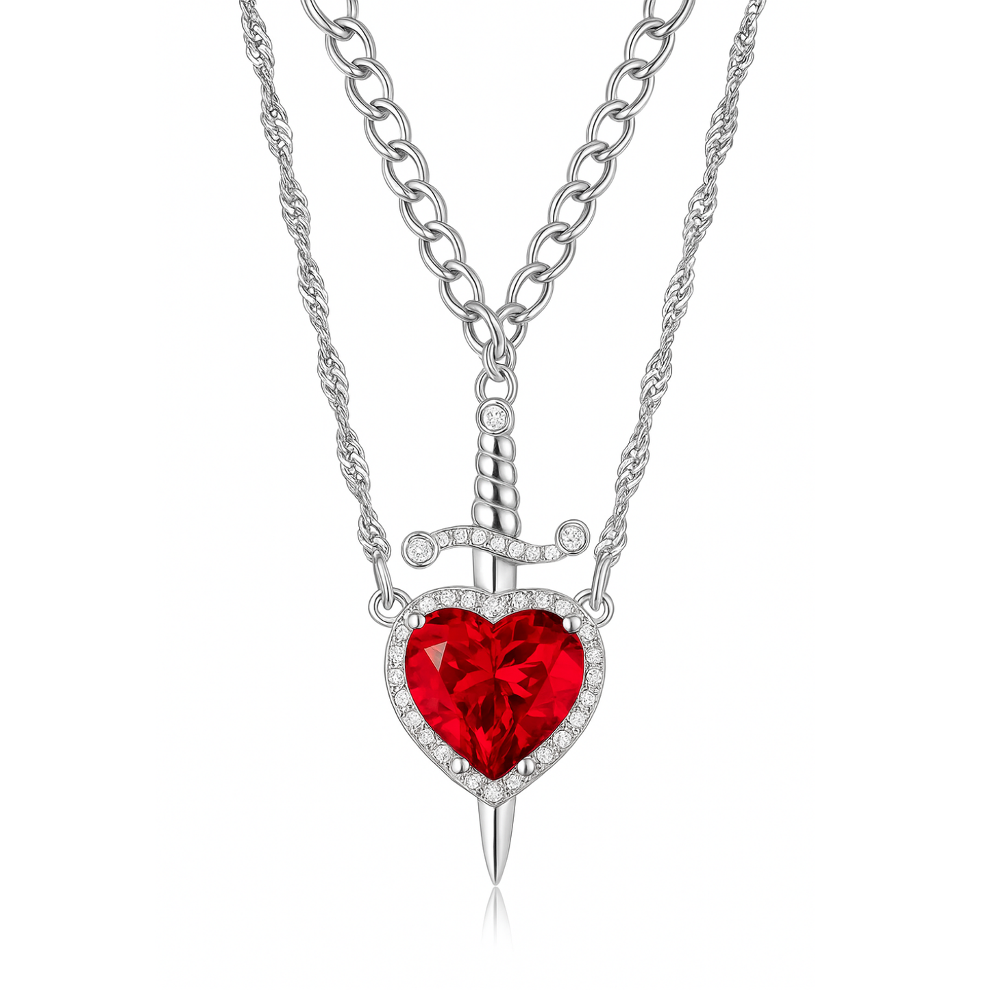 Colgante de Pareja “Espada y Corazón