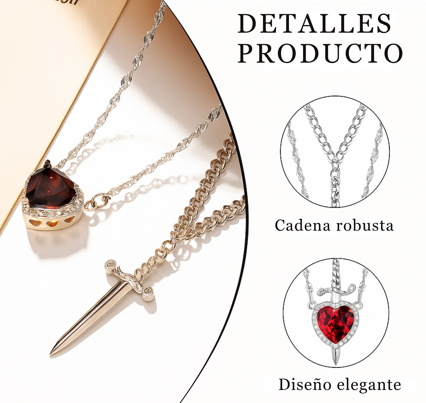 Colgante de Pareja “Espada y Corazón